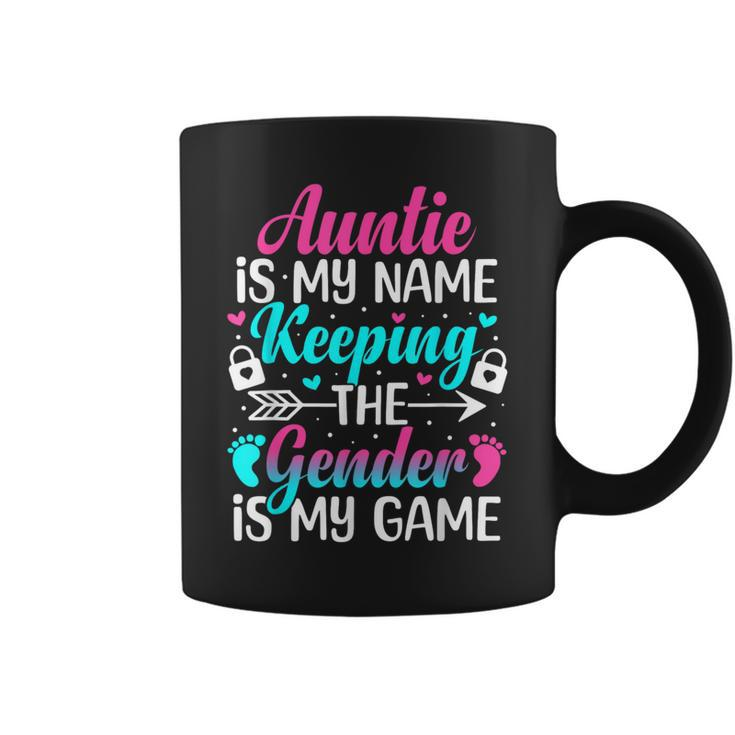 Gender Reveal Auntie For A Keeper Of The Gender Aunt Coffee Mug