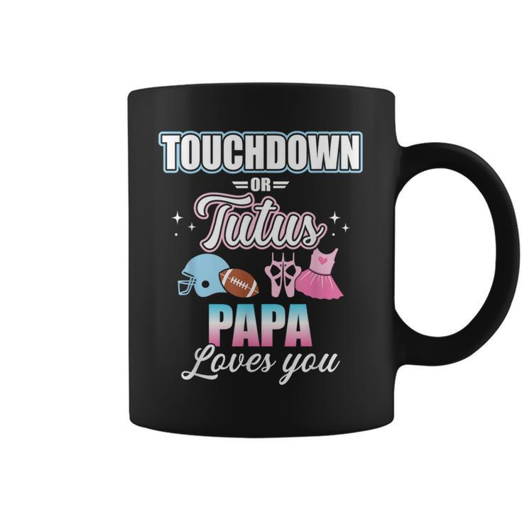 Gender Reveal Touchdowns Or Tutus Papa Matching Baby Party Coffee Mug