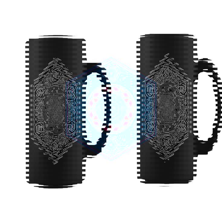 Geometría Sagrada Tatuaje Yoga Meditación Goa Trance Taza de café