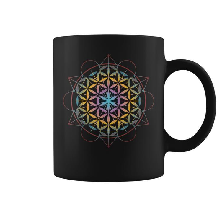 Geometrical Flower Of Life Spiritual Mandela Idea Coffee Mug