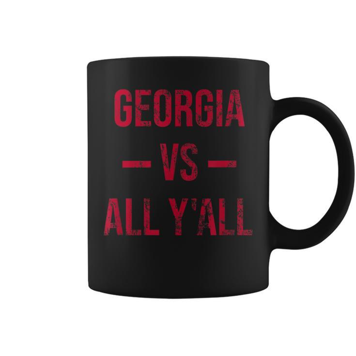 Georgia Vs All Y'all Vintage Weathered Southerner Coffee Mug