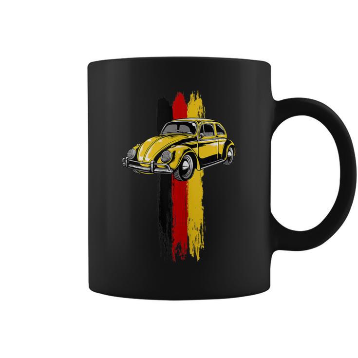 German Flag Colors & Classic Retro Vintage German Car Coffee Mug