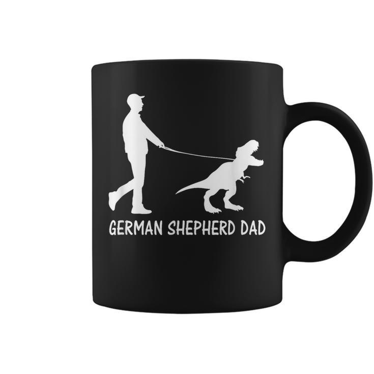 German Shepherd Dad Dinosaur Gsd Owners Father's Day Coffee Mug