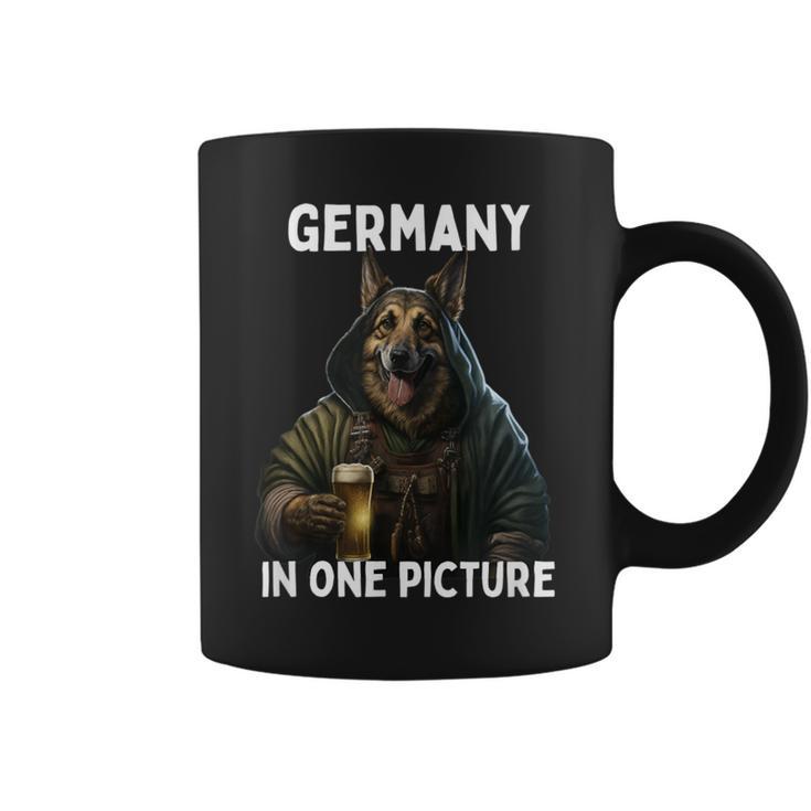 Germany In One Picture German Shepherd Drinking Beer Coffee Mug