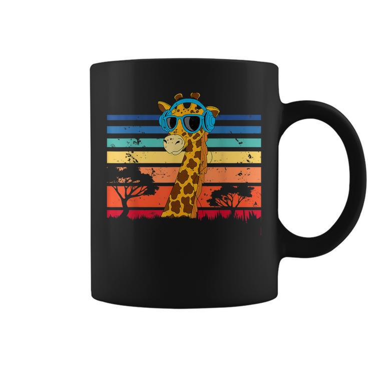 Giraffe With Sunglasses Giraffe Lover Zoo Animal Wildlife Coffee Mug