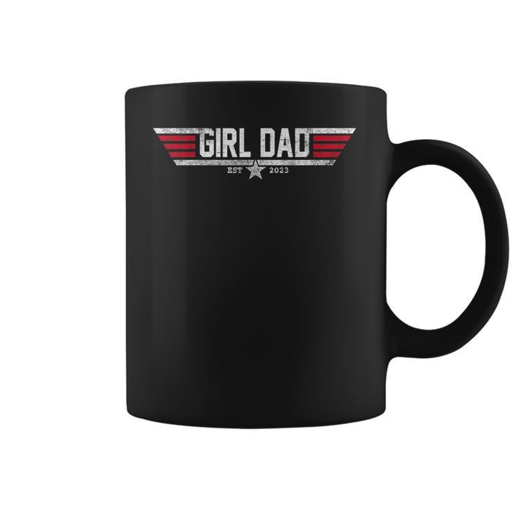 Girl Dad Est 2023 Vintage Mens 80S New Daddy Fathers Day Coffee Mug
