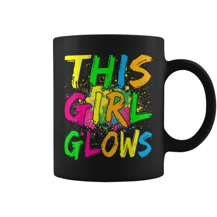 This Girl Glows 80S Retro Costume Party Coffee Mug