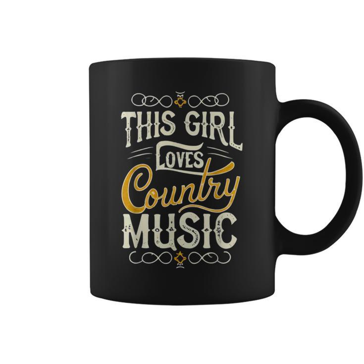 This Girl Loves Country Music Vintage Concert Coffee Mug