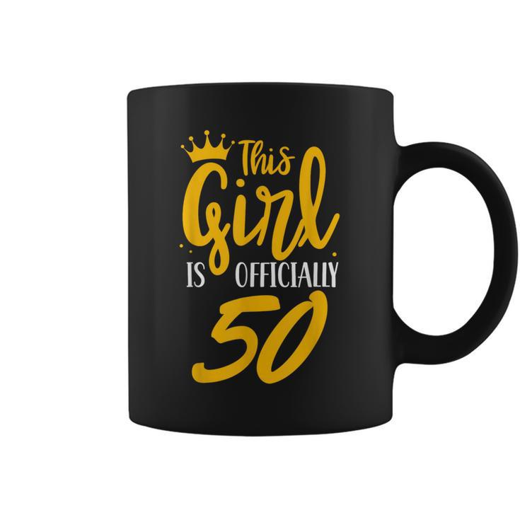 This Girl Is Officially 50 Her Age Years Birthday Old Fifty Coffee Mug