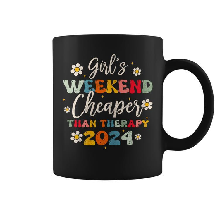 Girls Weekend 2024 Cheaper Than A Therapy Matching Girl Trip Coffee Mug