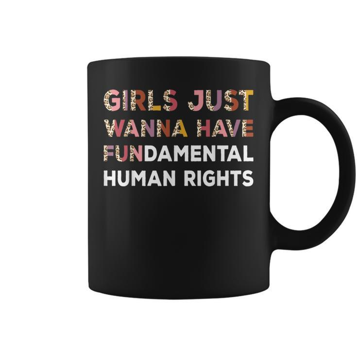 Girls Just Want To Have Fundamental Human Rights Vintage Coffee Mug