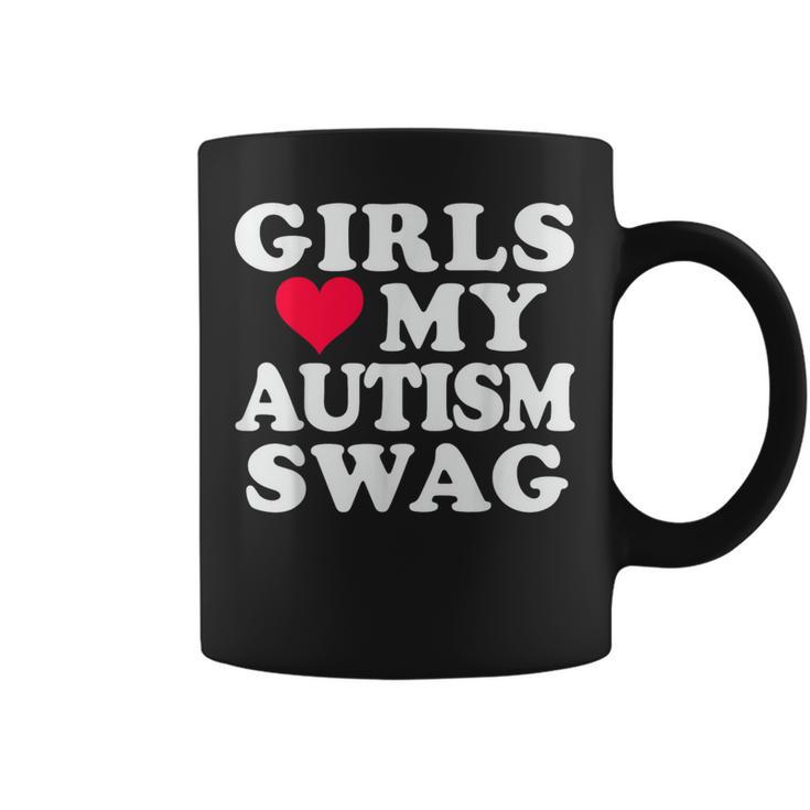 Girls Love My Autism Swag Autistic Boy Awareness Idea Coffee Mug
