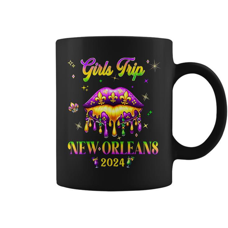 Girls's Trip New Orleans 2024 Mardi Gras Mask Friends Coffee Mug