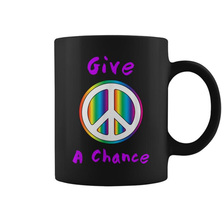 Give Peace A Chance Hippie Coffee Mug