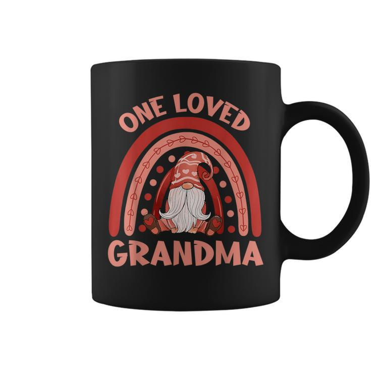 Gnome Rainbow One Loved Grandma Valentines Day Women Coffee Mug