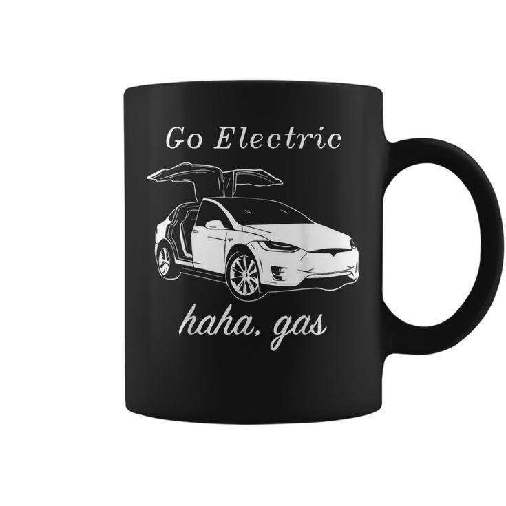 Go Electric Haha Gas Electric Cars Zero Emissions Coffee Mug
