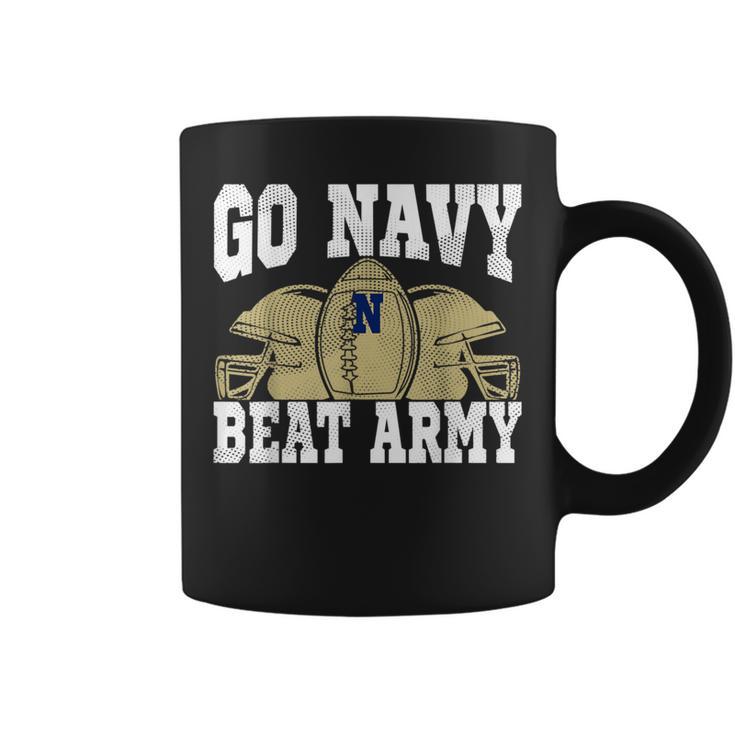 Go Navy Beat Army America's Football Game Day Retro Helmet Coffee Mug