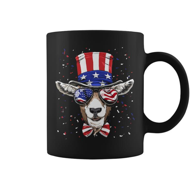 Goat 4Th Of July American Goat Usa Flag Coffee Mug