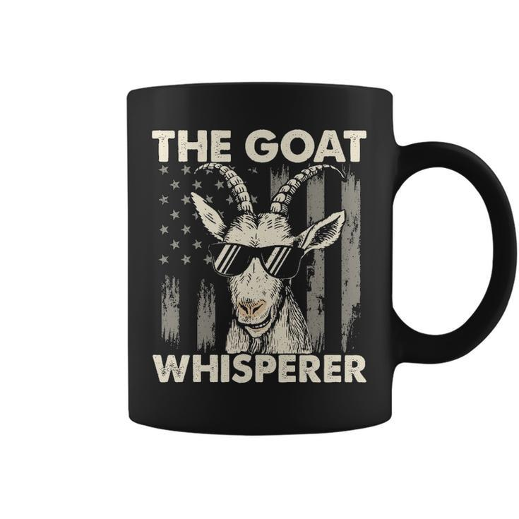 The Goat Whisperer Usa American Flag Farm Animal Coffee Mug