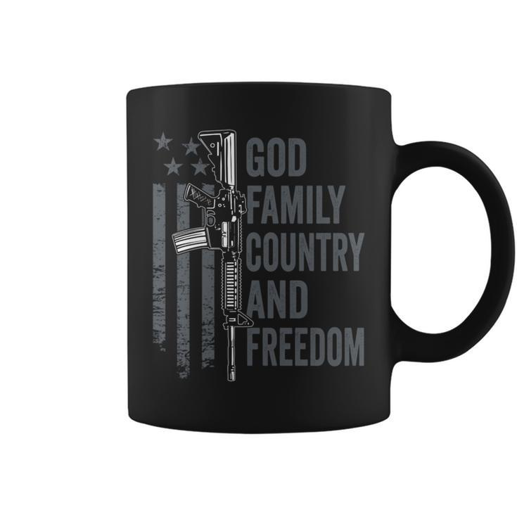God Family Country Freedom 2Nd Amendment Pro Gun Ar15 Coffee Mug
