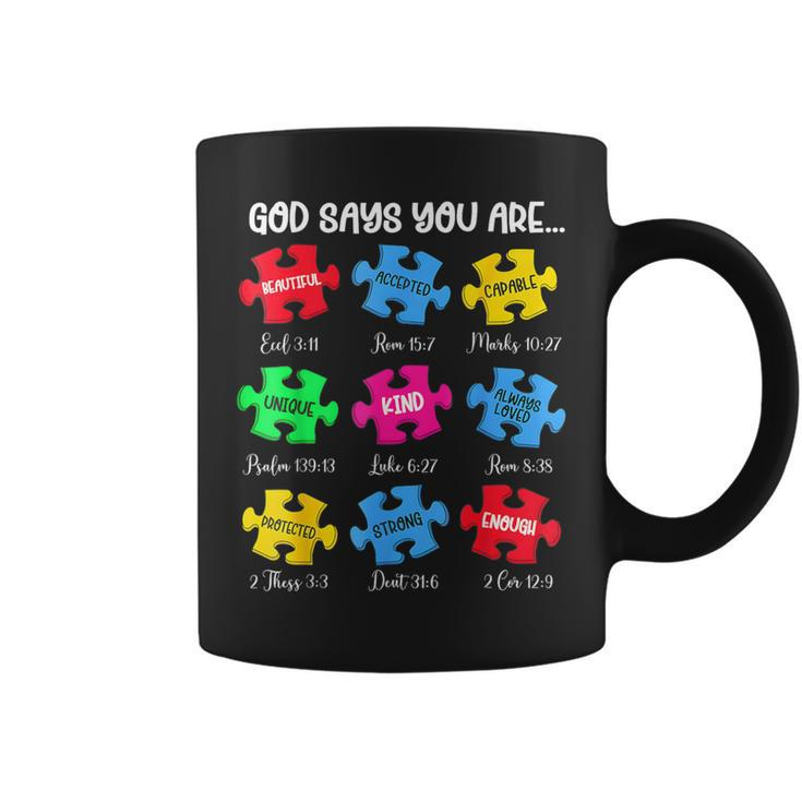 God Say You Are Autism Christian Jesus Bible Verse Religious Coffee Mug