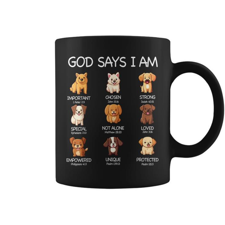 God Says I Am Cute Dogs Bible Verse Christian Boys Girls Coffee Mug