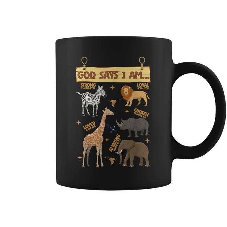 God Says I Am Wildlife Sanctuary Lover Boy Girl Christian Coffee Mug