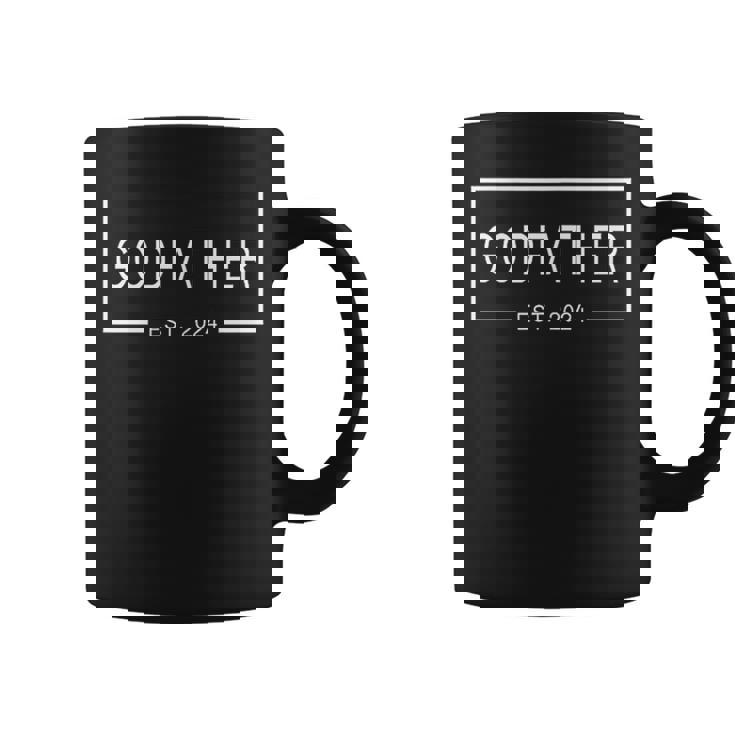 Godfather Est 2024 First Time Godfather Father's Day Coffee Mug