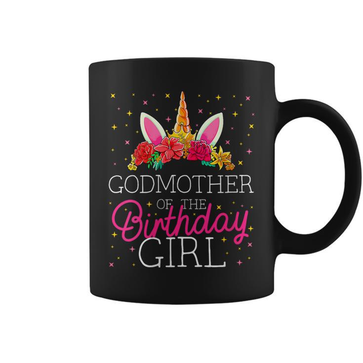 Godmother Of The Birthday Girl Unicorn Godparents Matching Coffee Mug