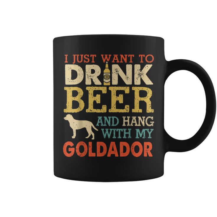 Goldador Dad Drink Beer Hang With Dog Vintage Coffee Mug