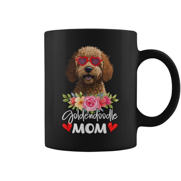 Goldendoodle Mom Mama Sunglasses Flower Dog Lover Owner Coffee Mug