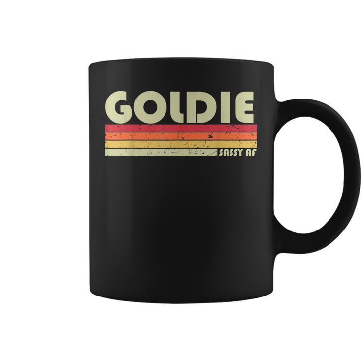 Goldie Name Personalized Retro Vintage 80S 90S Birthday Coffee Mug