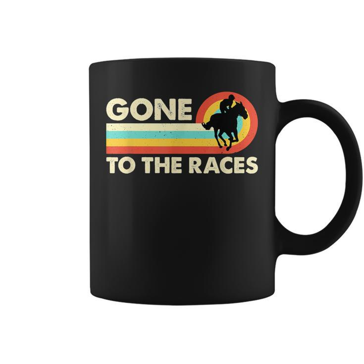 Gone To The Races Retro Loves American Quarter Horse Racing Coffee Mug