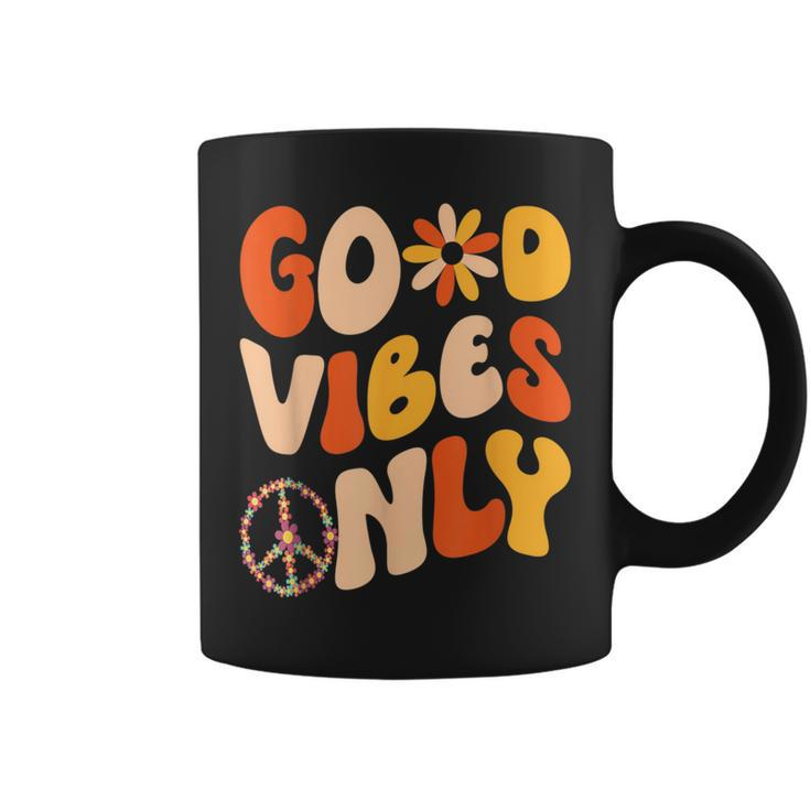 Good Vibes Only Peace Love 60S 70S Tie Dye Groovy Hippie Coffee Mug