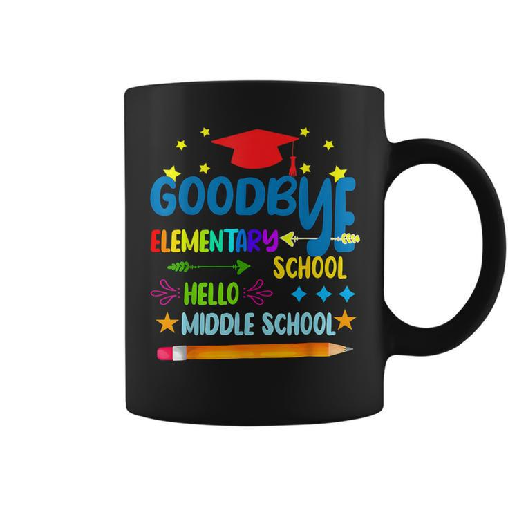Goodbye Elementary Hello Middle School Graduation 2024 Coffee Mug