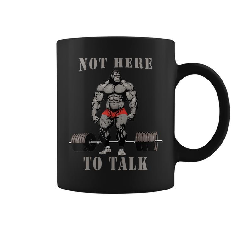 Gorilla Dumbbell T Workout Gym Gorilla Bodybuilder Ape Coffee Mug