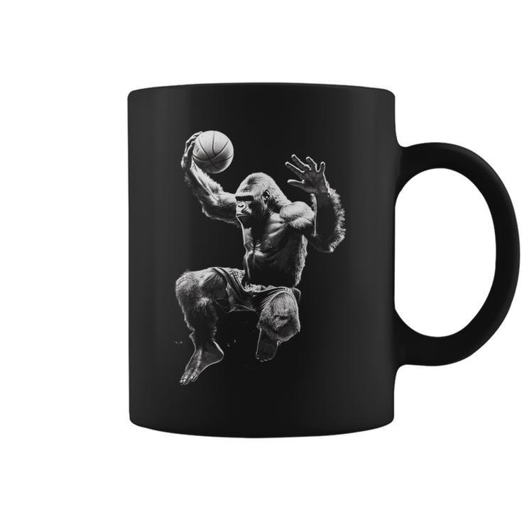 Gorilla Playing Basketball Gorilla Basketball Player Coffee Mug