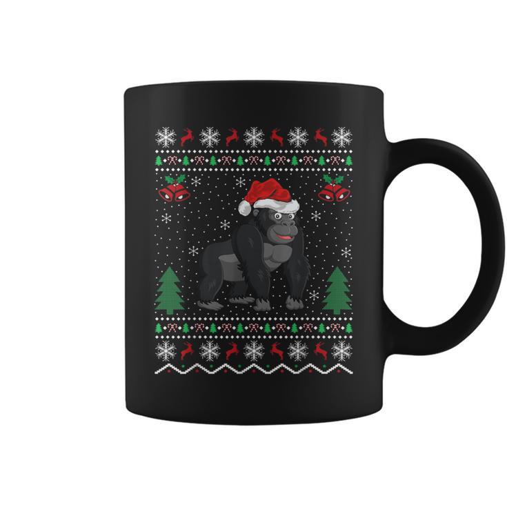 Gorillas Lover Xmas Ugly Gorilla Christmas Coffee Mug