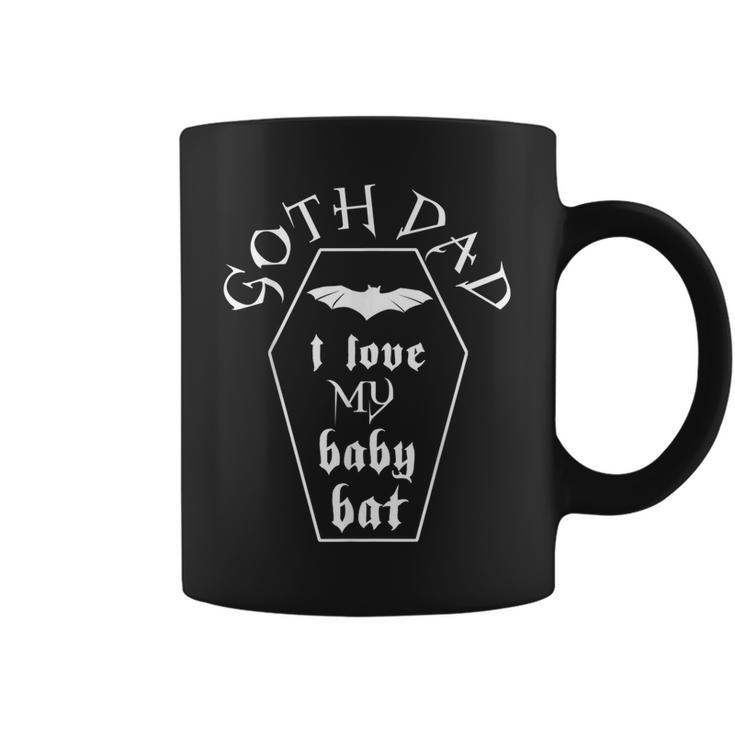 Goth Dad I Love My Baby Bat Father's Day Coffee Mug