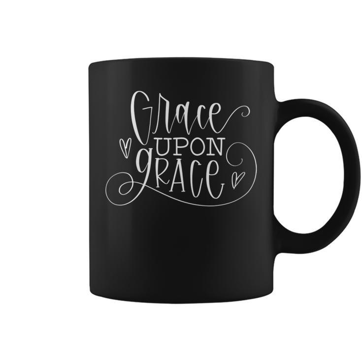 Grace Upon Grace Teal Black Christian Jlz061 Coffee Mug