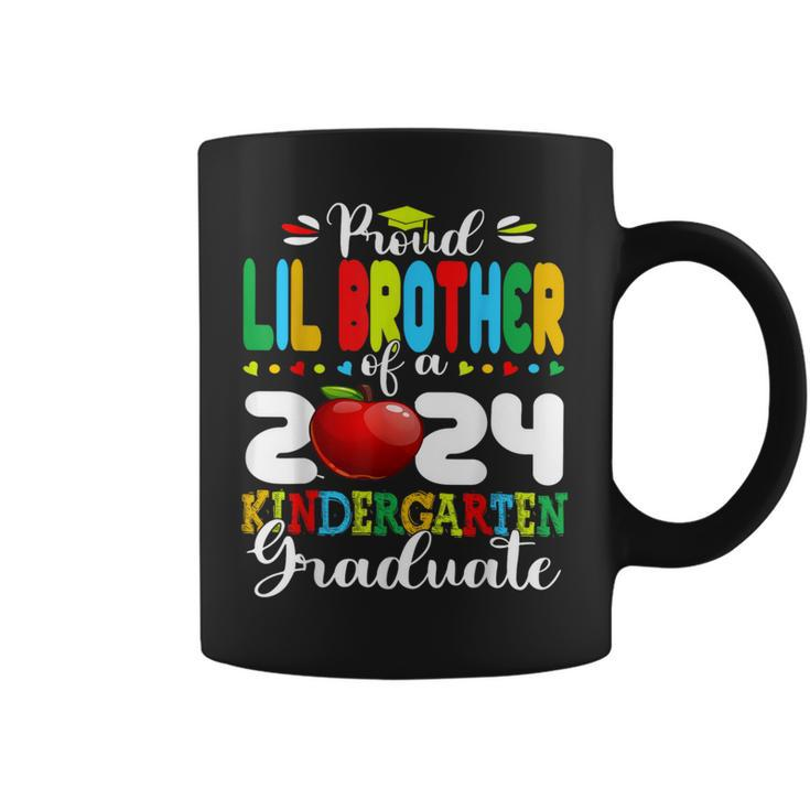 Graduation Proud Lil Brother Of A 2024 Kindergarten Graduate Coffee Mug