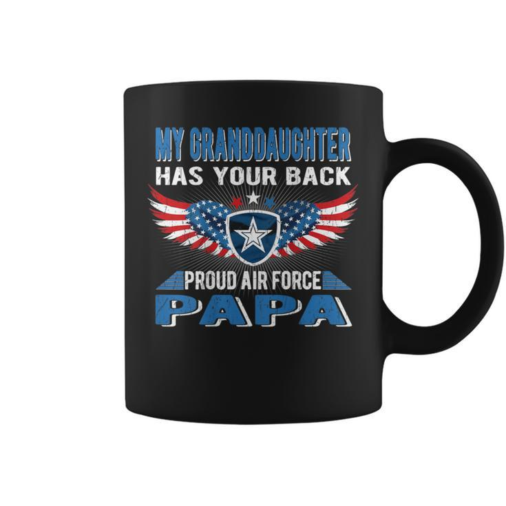 My Granddaughter Has Your Back Proud Air Force Papa Coffee Mug