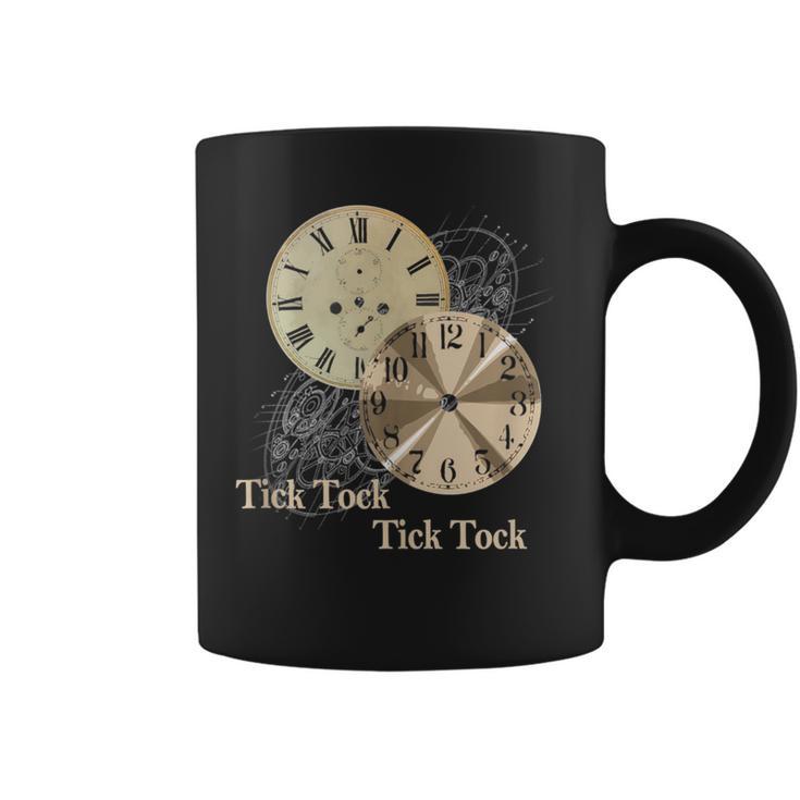 Grandfather Alarm Clock Time Tick Tock Clock Collector Coffee Mug