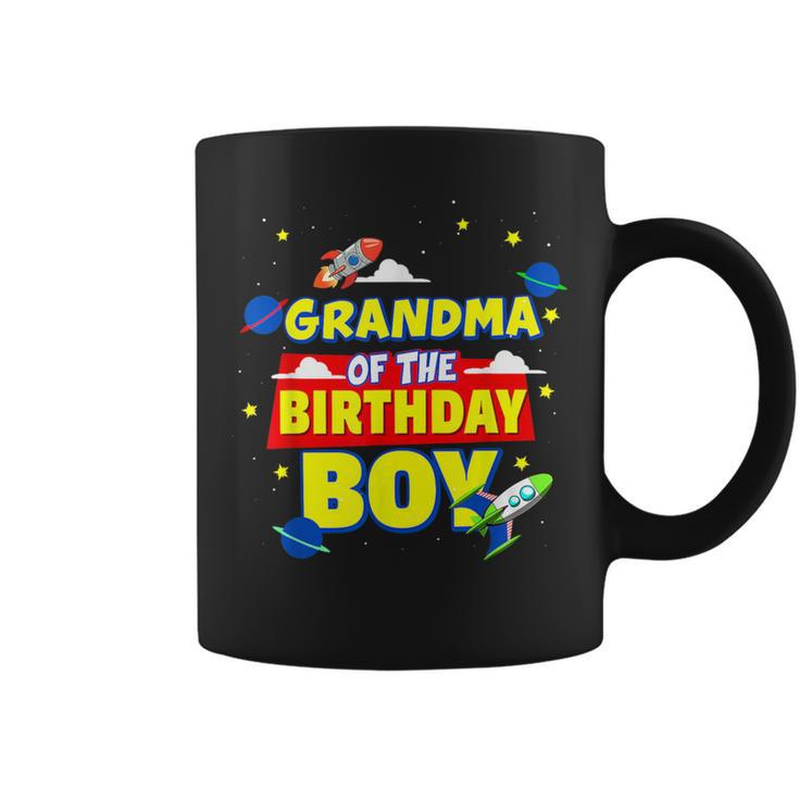 Grandma Of Birthday Astronaut Boy Outer Space Theme Party Coffee Mug