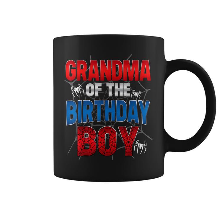 Grandma Of The Birthday Boy Matching Family Spider Web Coffee Mug