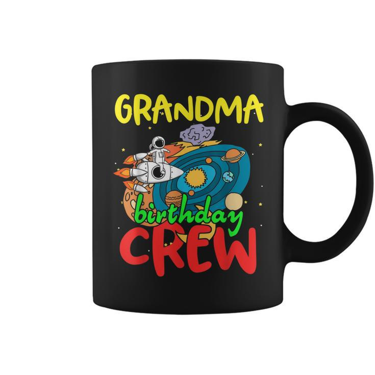 Grandma Birthday Crew Outer Space Planets Universe Party Coffee Mug
