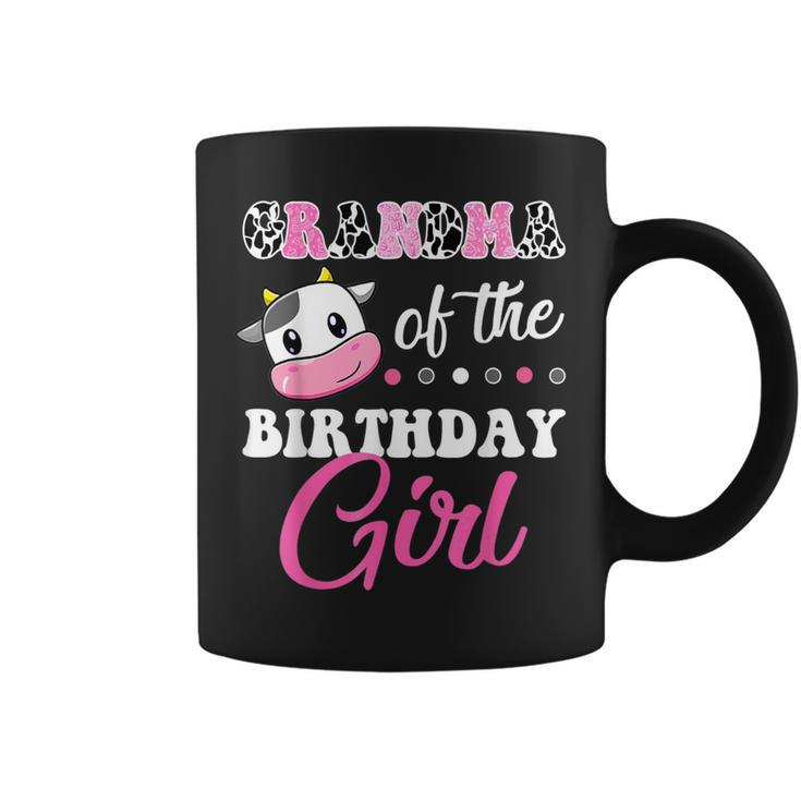 Grandma Of The Birthday Girl Family Matching Farm Cow Coffee Mug