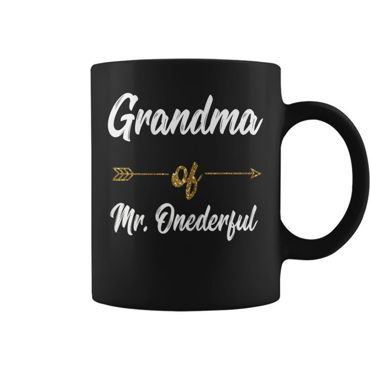 Grandma Of Mr Onederful First Birthday Grandson Coffee Mug