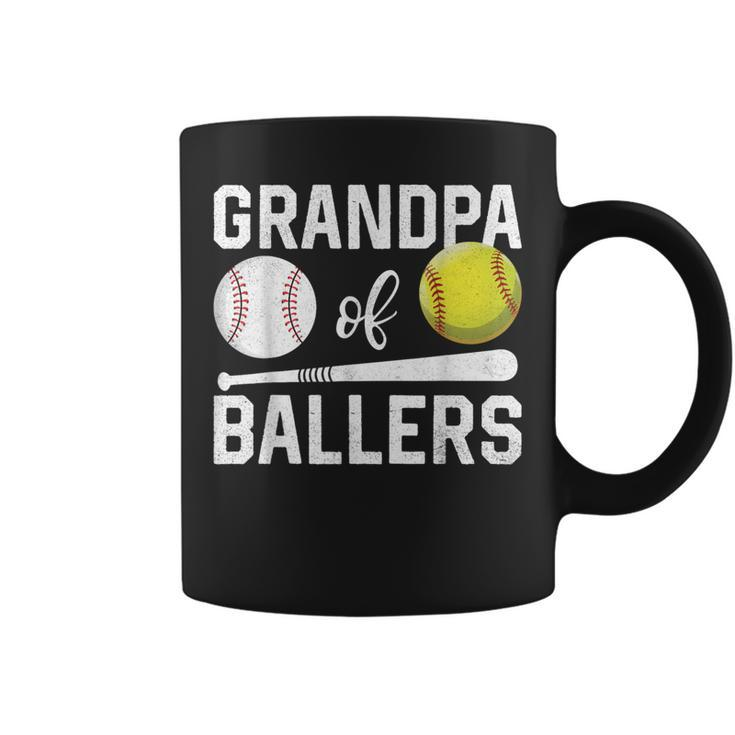 Grandpa Of Ballers Baseball Softball Father's Day Coffee Mug