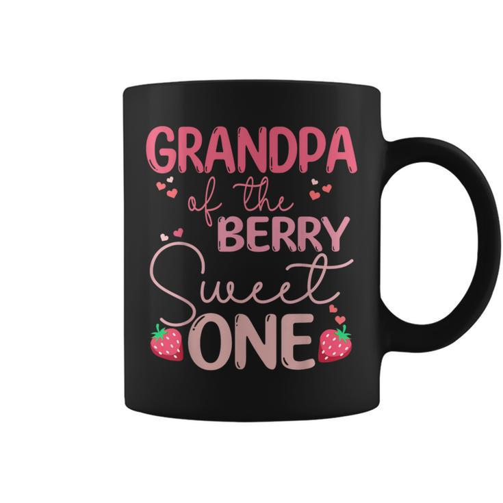 Grandpa Of The Berry Sweet One Strawberry First Birthday Coffee Mug